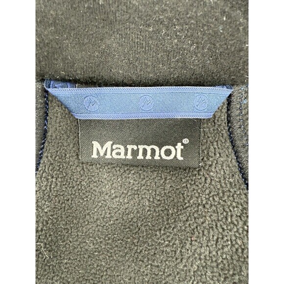 MARMOT Gravity Jacket Men's LARGE Blue Softshell Fleece Lined Full Zip Nylon EUC - Picture 10 of 15